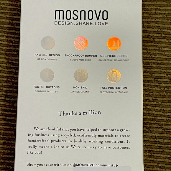 MOSNOVO Vaporwave Sunset iPhone 8 Plus case NIB - Picture 2 of 2